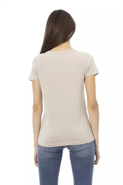 Trussardi Action Beige Cotton Women Top Trussardi Action