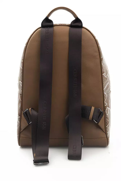 Cerruti 1881 Brown Leather Men Backpack Cerruti 1881