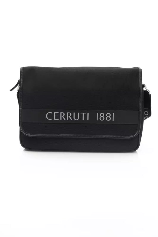 Cerruti 1881 Black Nylon Men Messenger Bag Cerruti 1881