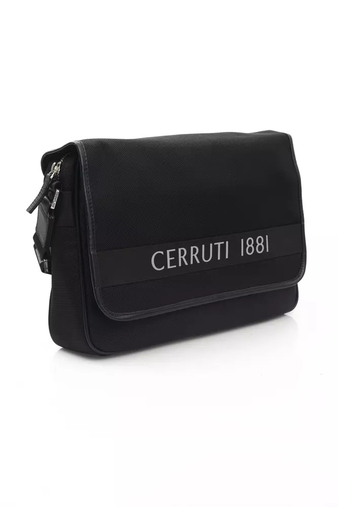 Cerruti 1881 Black Nylon Men Messenger Bag Cerruti 1881