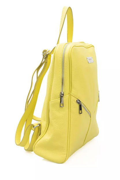 Baldinini Trend Sunshine Yellow Leather Backpack Baldinini Trend