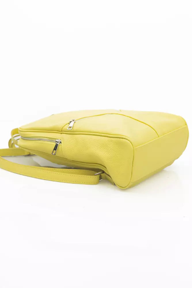 Baldinini Trend Sunshine Yellow Leather Backpack Baldinini Trend