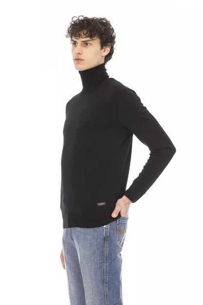 Baldinini Trend Black Fabric Men Sweater Baldinini Trend