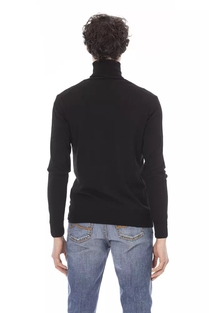 Baldinini Trend Black Fabric Men Sweater Baldinini Trend