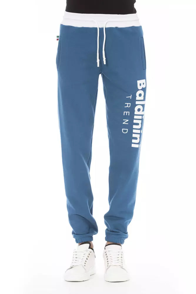 Baldinini Trend Blue Cotton Men Pants