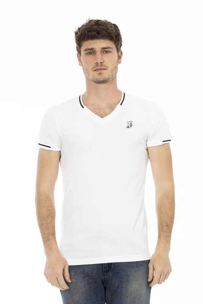 Trussardi Action White Cotton Men TShirt Trussardi Action