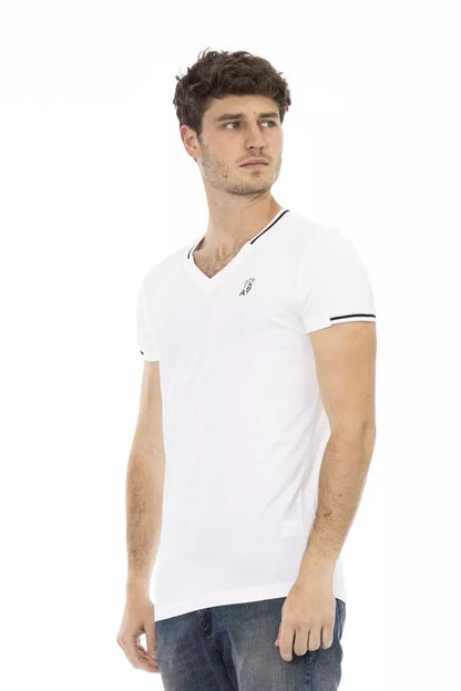 Trussardi Action White Cotton Men TShirt Trussardi Action