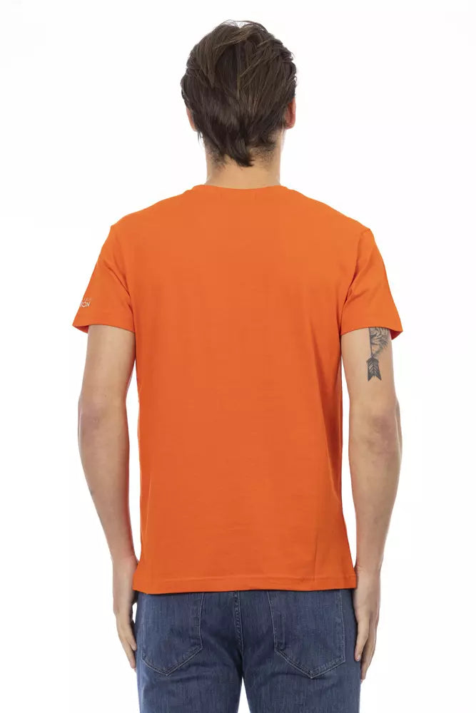 Trussardi Action Orange Cotton Men T-Shirt Trussardi Action