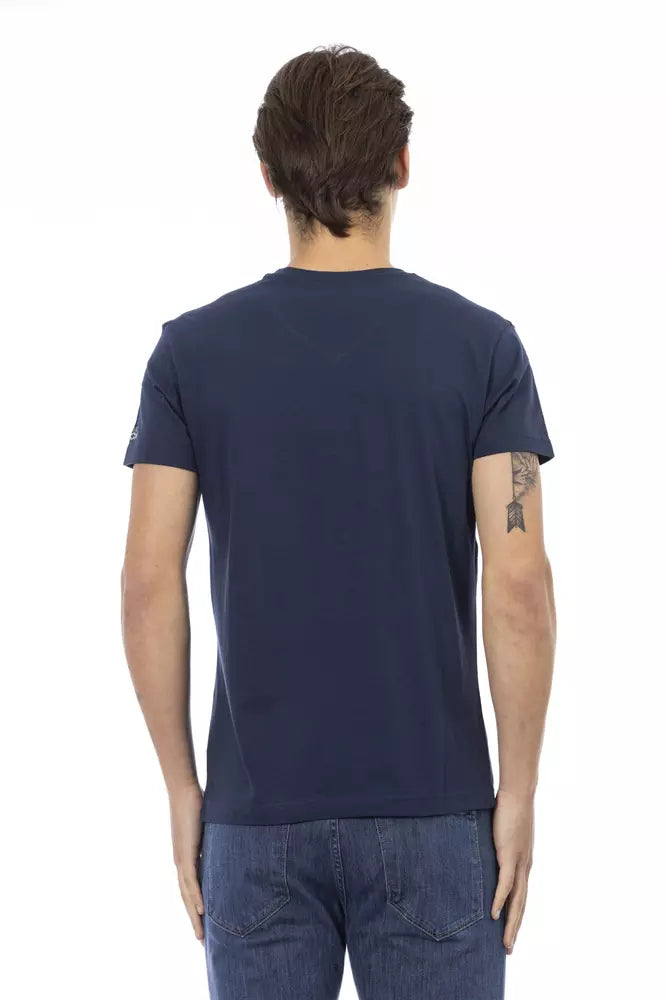 Trussardi Action Blue Cotton Men T-Shirt Trussardi Action