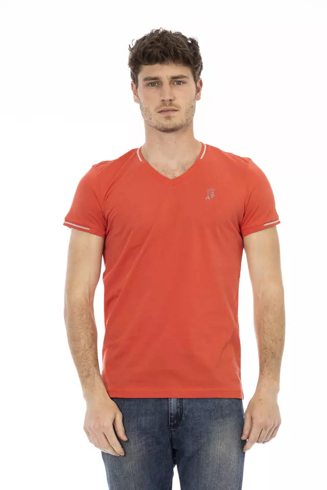 Trussardi Action Orange Cotton Men T-Shirt Trussardi Action