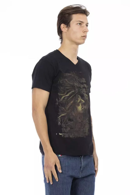 Trussardi Action "Black Cotton Men T-Shirt" Trussardi Action