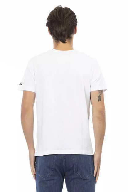 Trussardi Action White Cotton Men TShirt Trussardi Action