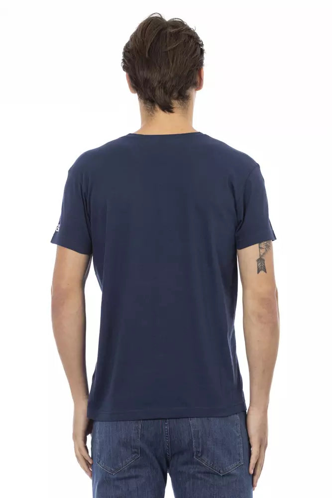 Trussardi Action Blue Cotton Men T-Shirt Trussardi Action