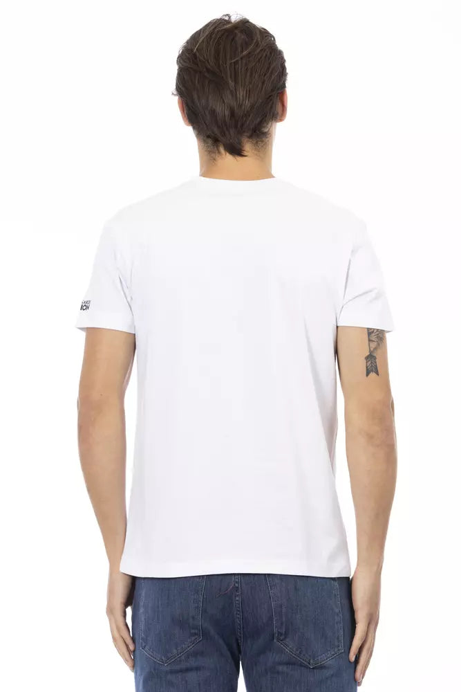 Trussardi Action White Cotton Men T-Shirt Trussardi Action