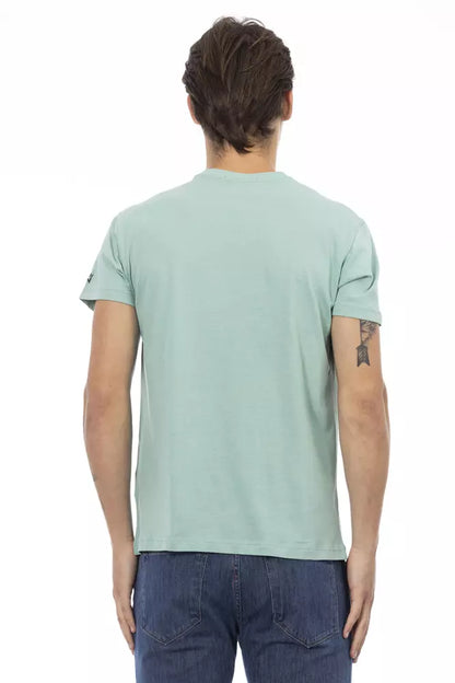 Trussardi Action Green Cotton Men T-Shirt Trussardi Action