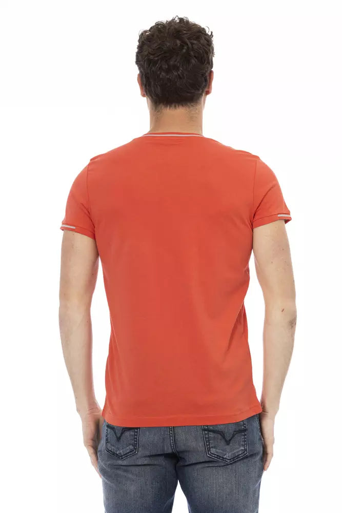 Trussardi Action Orange Cotton Men T-Shirt Trussardi Action