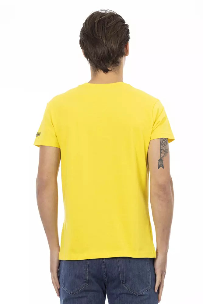 Trussardi Action Yellow Cotton Men T-Shirt Trussardi Action