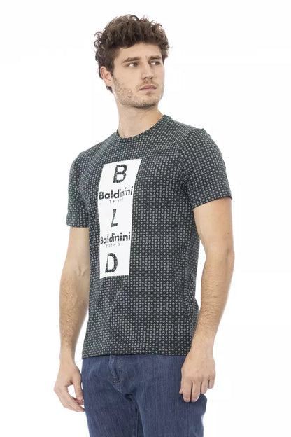 Baldinini Trend Green Cotton Men T-Shirt Baldinini Trend