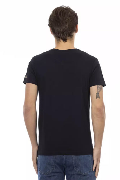 Trussardi Action Black Cotton Men T-Shirt Trussardi Action