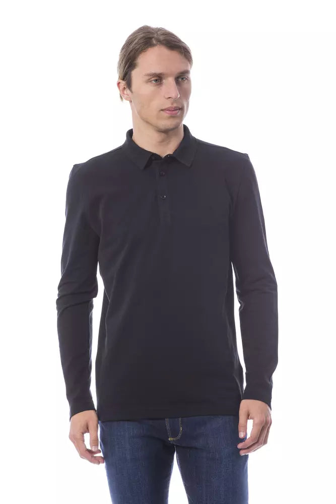 Verri Black Cotton Men Polo Shirt Verri