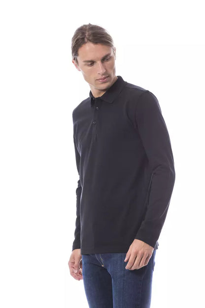 Verri Black Cotton Men Polo Shirt Verri