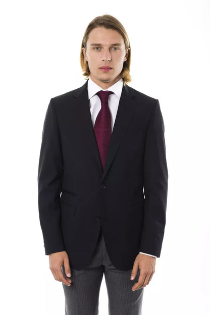 Uominitaliani Black Wool Men Blazer Uominitaliani