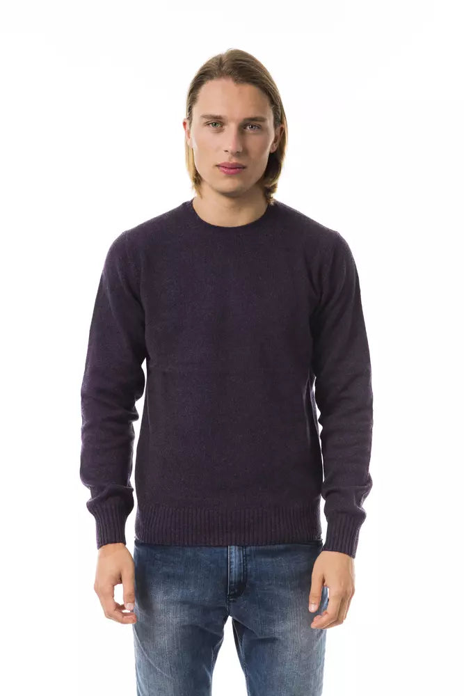 Uominitaliani Purple Wool Men Sweater Uominitaliani