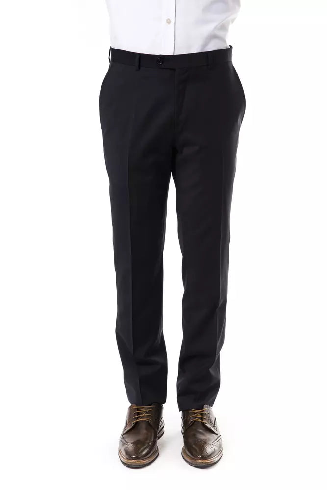 Uominitaliani Gray Wool Men Pant Uominitaliani