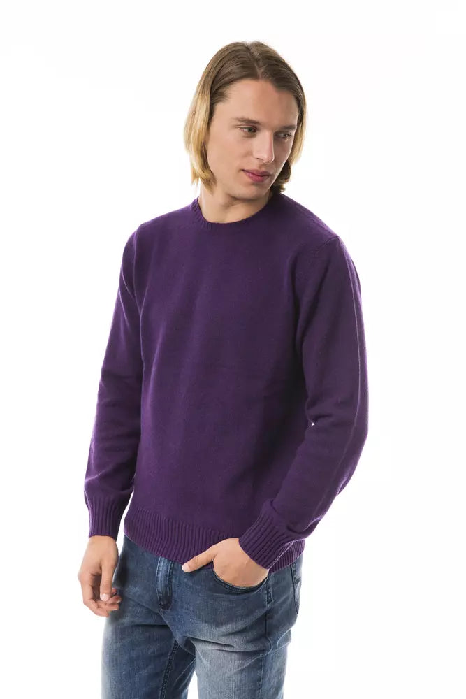 Uominitaliani Purple Wool Men Sweater Uominitaliani