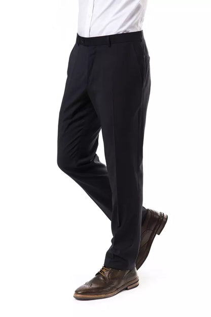 Uominitaliani Gray Wool Men Pant Uominitaliani