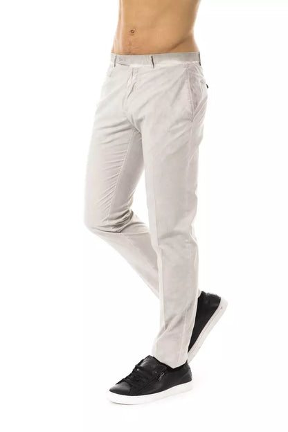 Uominitaliani Gray Cotton Men's Casual Pant Uominitaliani