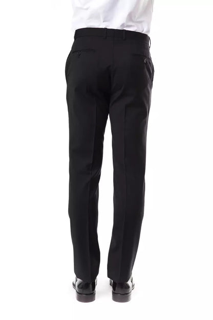 Uominitaliani Gray Wool Men Pant Uominitaliani