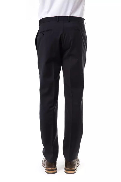 Uominitaliani Gray Wool Men Pant Uominitaliani