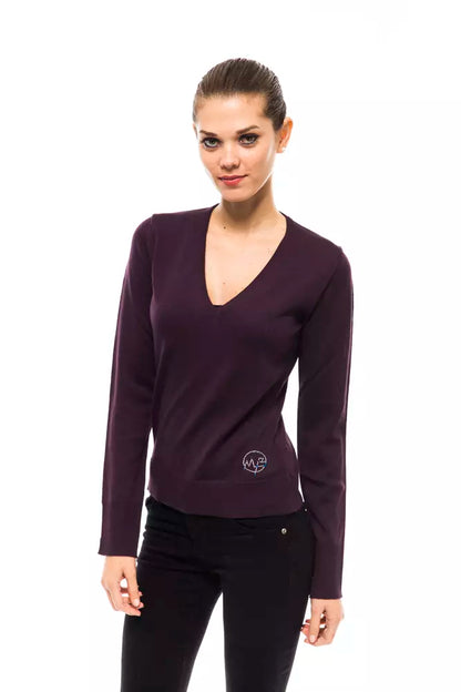 Montana Blu Purple Wool Women Sweater Montana Blu