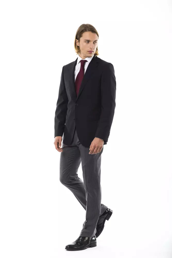 Uominitaliani Black Wool Men Blazer Uominitaliani