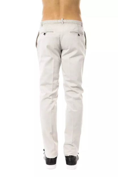 Uominitaliani Gray Cotton Men Pant Uominitaliani