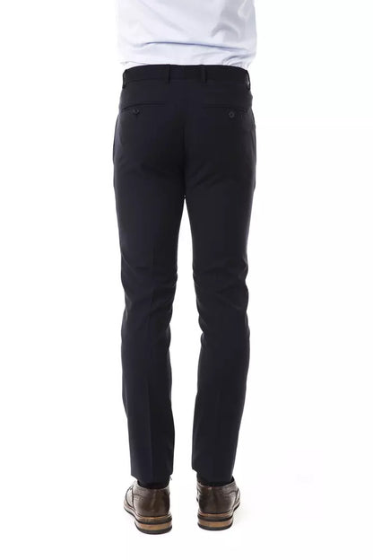 Uominitaliani Gray Wool Men Pant Uominitaliani