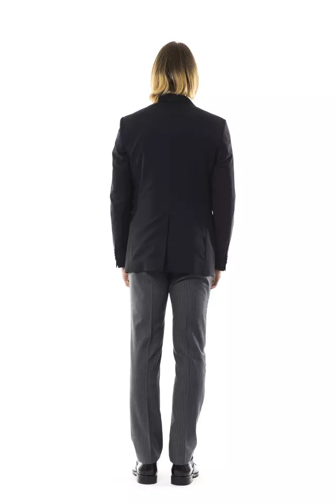 Uominitaliani Black Wool Men Blazer Uominitaliani