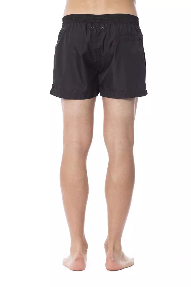 Roberto Cavalli Sport Black Polyester Men Swimwear Roberto Cavalli Sport