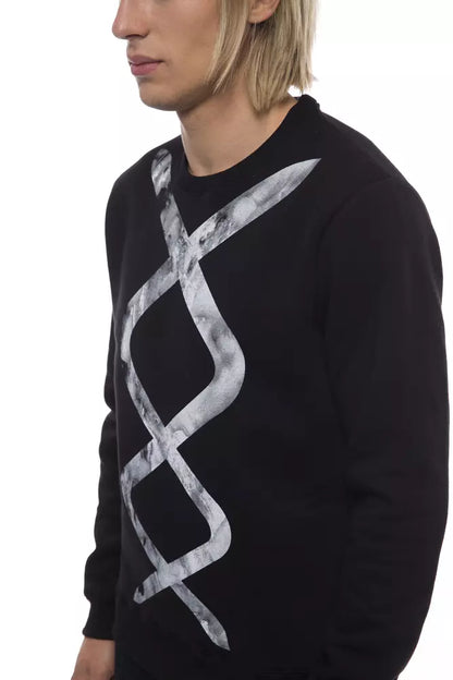 Nicolo Tonetto Black Cotton Men Sweater Nicolo Tonetto