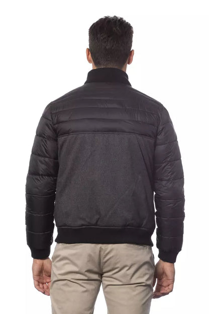 Verri Gray Polyester Men Bomber Jacket Verri