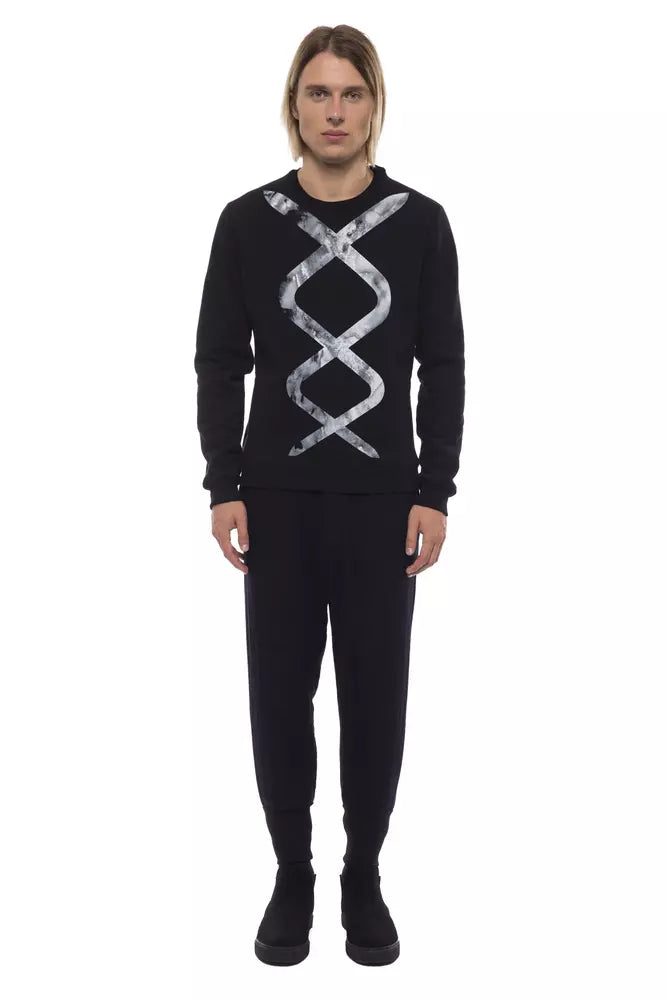 Nicolo Tonetto Black Cotton Men Sweater Nicolo Tonetto