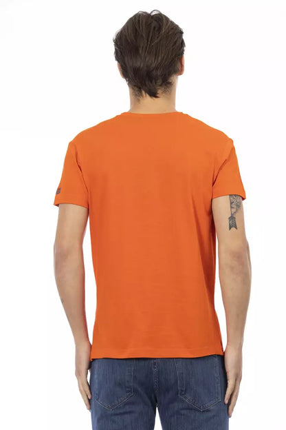 Trussardi Action Orange Cotton Men T-Shirt Trussardi Action