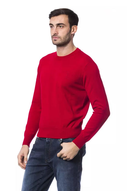 Billionaire Italian Couture Red Merino Wool Men Sweater Billionaire Italian Couture