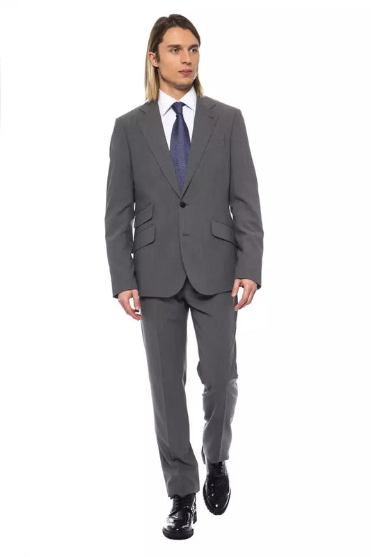 Billionaire Italian Couture Gray Wool Men Suit Billionaire Italian Couture