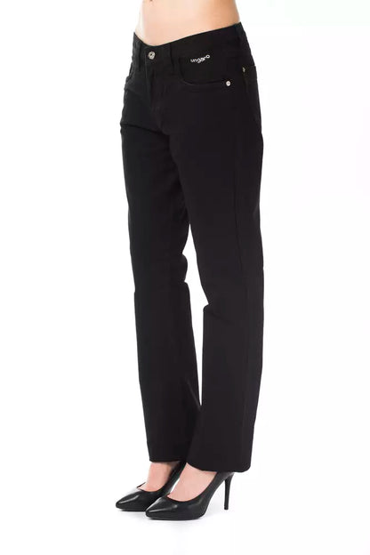 Ungaro Fever Black Cotton Women Pants Ungaro Fever