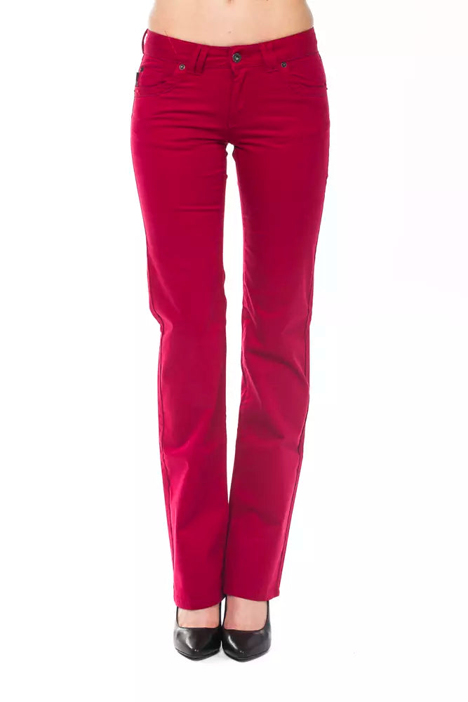 Ungaro Fever Red Cotton Women Pants Ungaro Fever