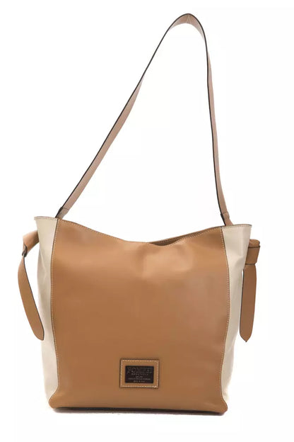 Pompei Donatella Brown Leather Women Shoulder Bag Pompei Donatella