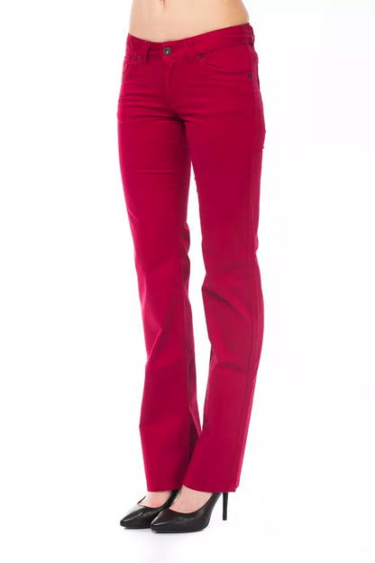 Ungaro Fever Red Cotton Women Pants Ungaro Fever