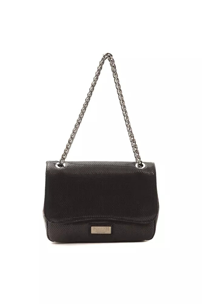 Pompei Donatella Black Leather Women Crossbody Pompei Donatella